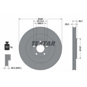 Textar 2 x Rear Brake Discs 92341205