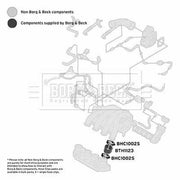 Borg & Beck Intercooler Turbo Charge Air Hose BTH1123