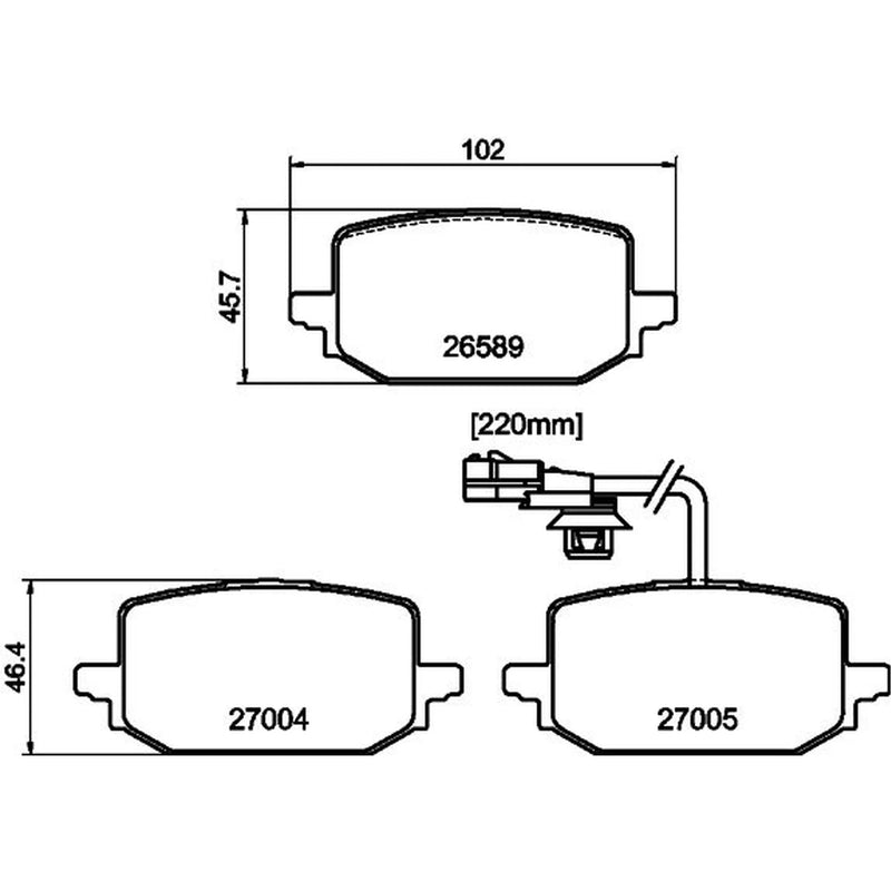 Textar Rear Brake Pad Set 2658902