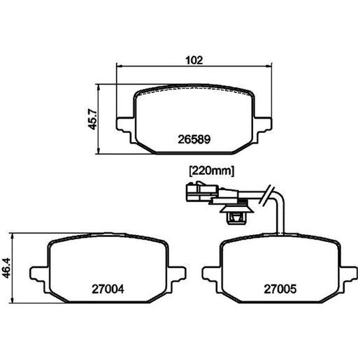 Mintex Rear Brake Pad Set MDB4427