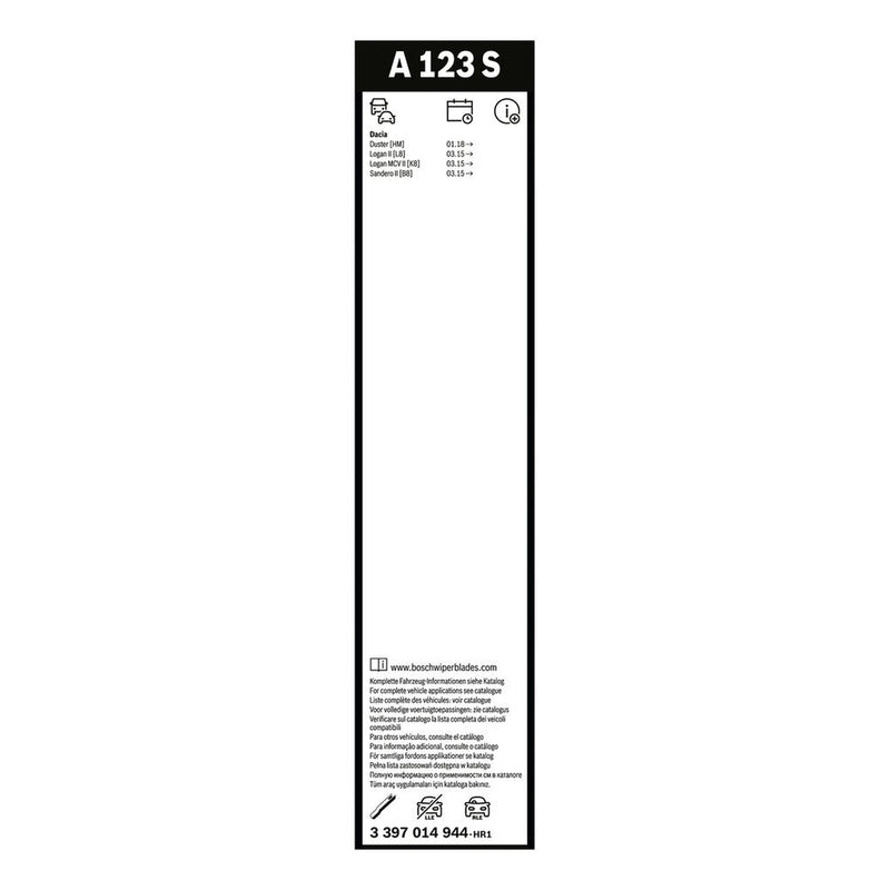 Bosch Aerotwin Wiper Blade Set 550mm + 475mm — A123S