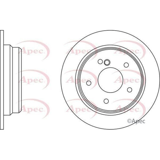 APEC Brake Disc (Rear) (Single) DSK3633 fits Mercedes-Benz Apec  - Town Parts