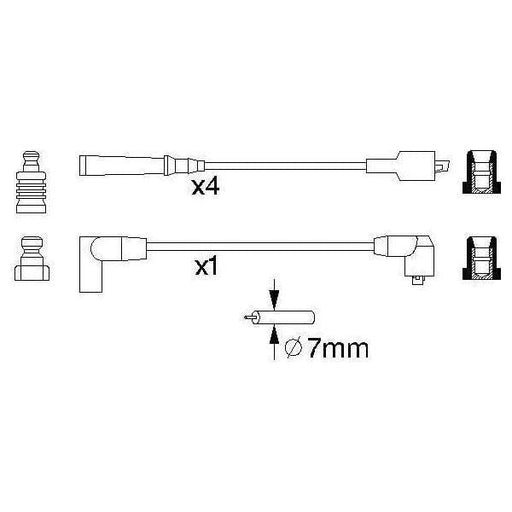 Bosch Ignition Lead B866 Fits Volvo 200 240 Estate/Combi - 2.0 - 89-93 098635686 Bosch  - Town Parts