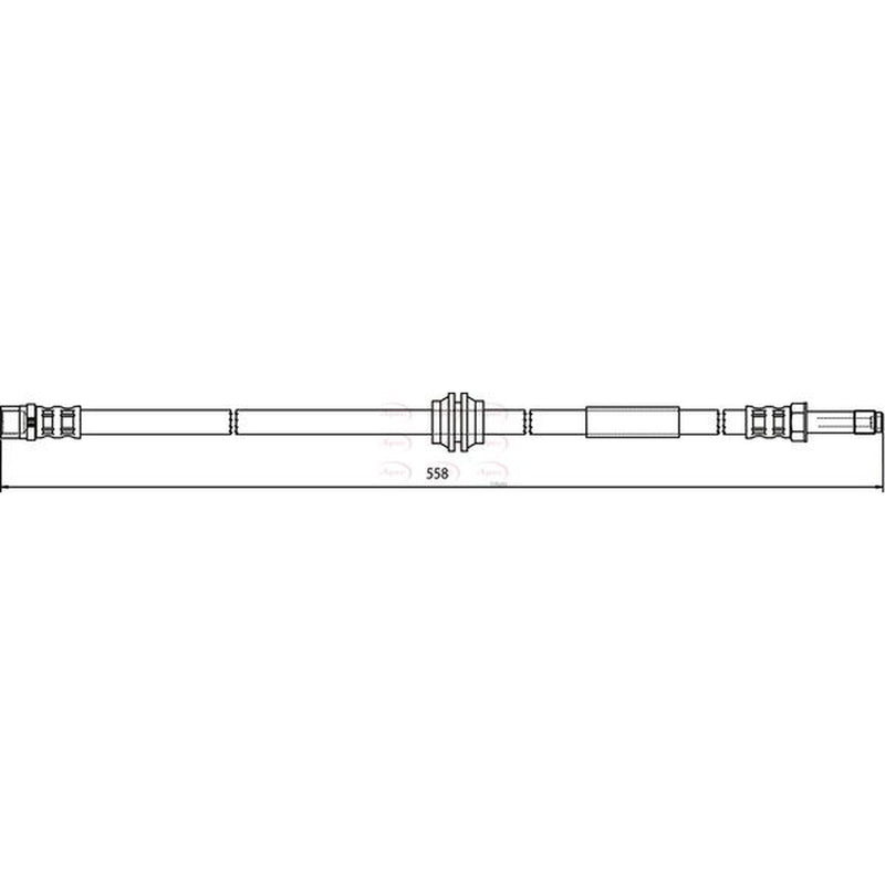 Apec Brake Hydraulic Hose Line Front HOS3600