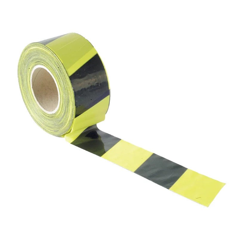 Faithfull Barrier Tape 70mm x 500m Black & Yellow - FAITAPEBARBY
