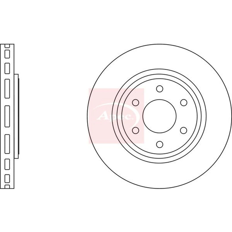 Apec 2 x Vented Front Brake Discs DSK4229