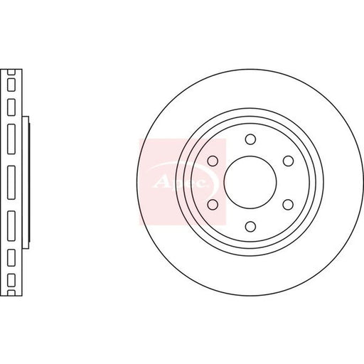 Apec 2 x Vented Front Brake Discs DSK2707