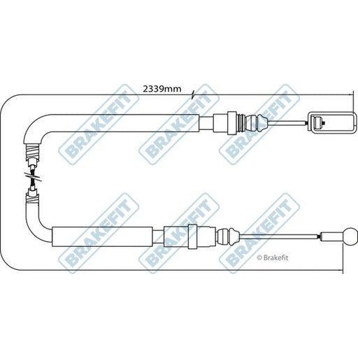 Apec Handbrake Cable Left Rear BBC3057