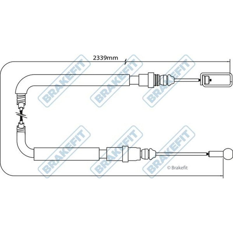 Apec Handbrake Cable Left Rear BBC3057