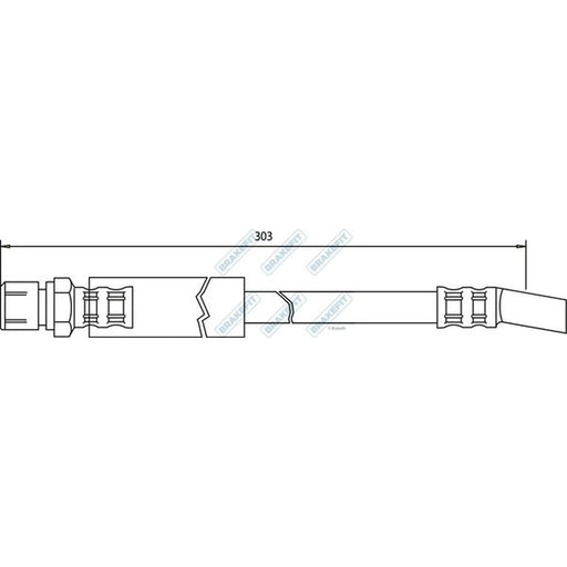 Apec Brake Hydraulic Hose Line Front BHO4014