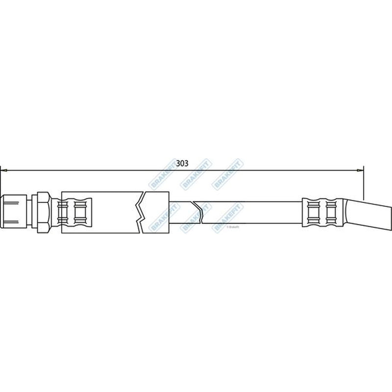 Apec Brake Hydraulic Hose Line Front BHO4014