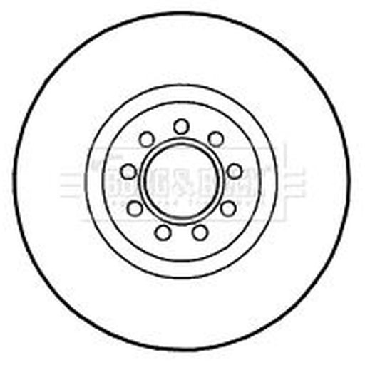 Borg & Beck 2 x Vented Front Brake Discs BBD4711