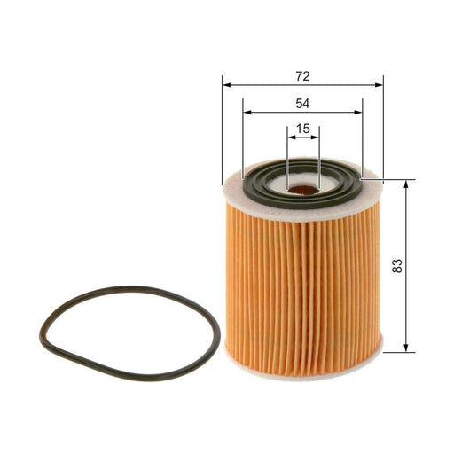 Genuine Bosch Car Oil Filter P7226 Fits Fiat 500 X - 1.6 - 14-20 F026407226 Bosch  - Town Parts