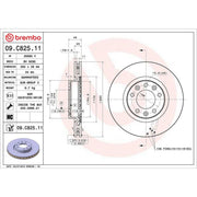 Brembo 2 x Front Brake Discs 09.C825.11