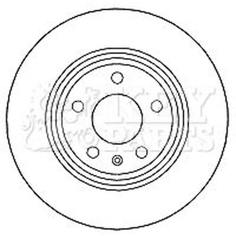 Key Parts 2 x Solid Rear Brake Discs KBD4635