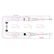 Apec Handbrake Cable Left Rear CAB1812