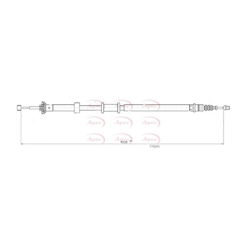 Apec Handbrake Cable Right Rear CAB1688