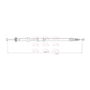 Apec Handbrake Cable Right Rear CAB1688
