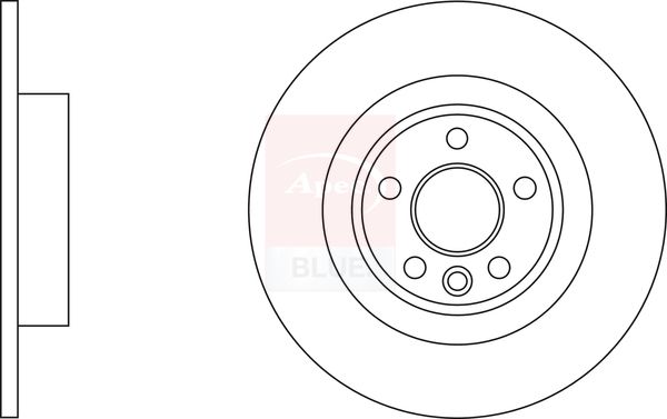 Apec 2 x Brake Disc Set Solid