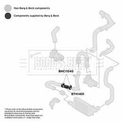 Borg & Beck Intercooler Turbo Charge Air Hose BTH1401