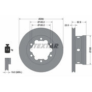 Textar 2 x Vented Rear Brake Discs 92089803