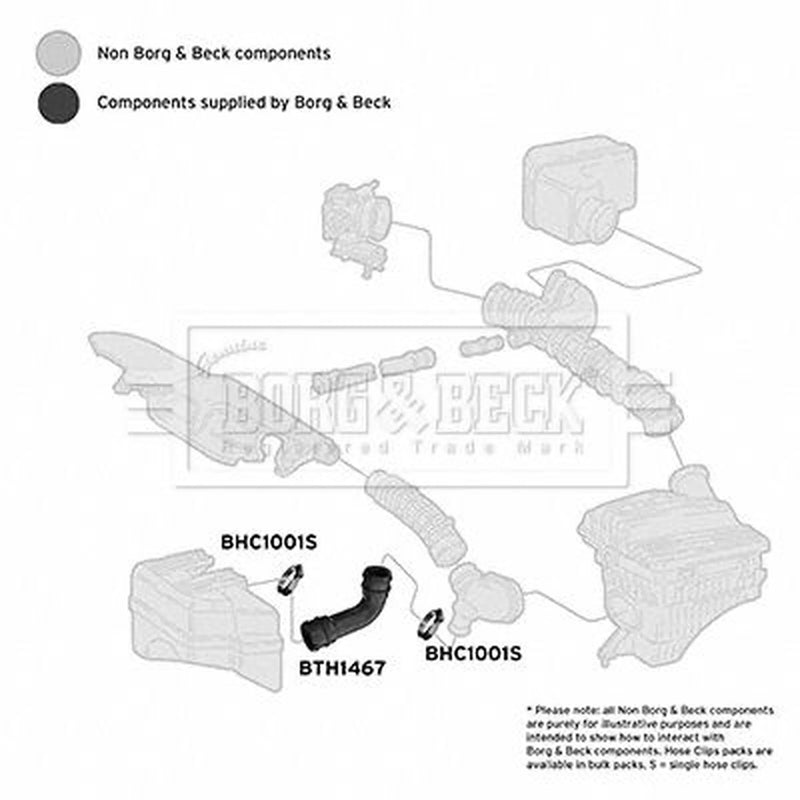 Borg & Beck Air Filter Intake Hose BTH1467