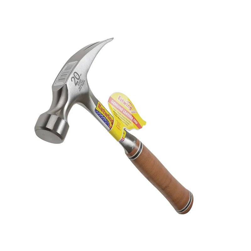 Estwing E20S Straight Claw Hammer - Leather Grip 560g (20oz) - E20S