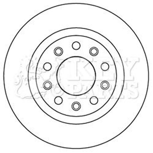 Key Parts 2 x Solid Rear Brake Discs KBD5194