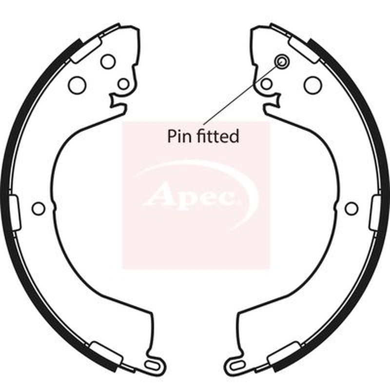 Apec Brake Shoe Set Axle Kit SHU602