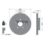 Textar 2 x Front Brake Discs 92222100