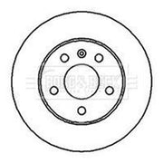 Borg & Beck 2 x Rear Brake Discs BBD4114