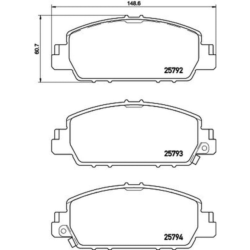 Brembo 4 x Front Brake Pad Set P28077