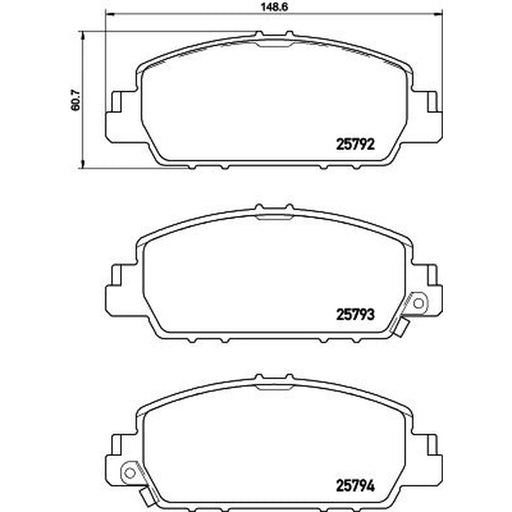 Brembo 4 x Front Brake Pad Set P28077