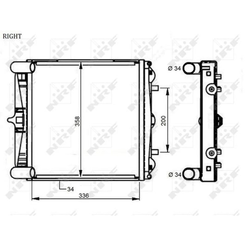 NRF Engine Radiator Right 59131