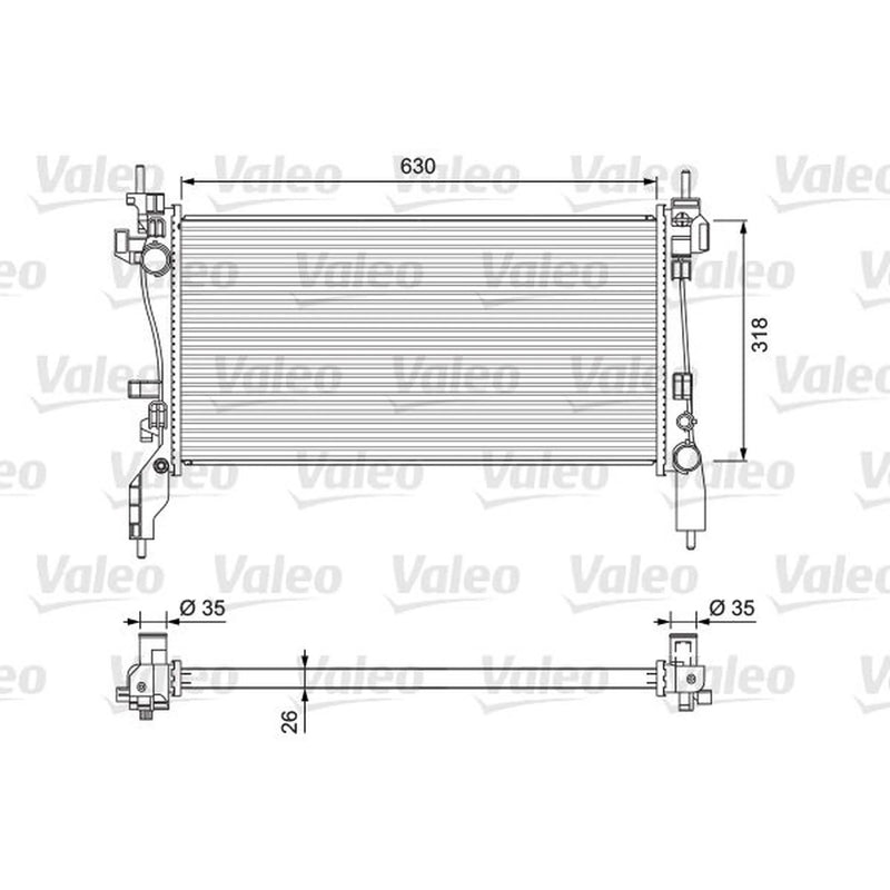 Valeo Engine Radiator 701718