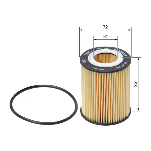 Genuine Bosch Car Oil Filter P7015 Fits Vauxhall Corsa - 1.2 - 06-14 F026407015 Bosch  - Town Parts