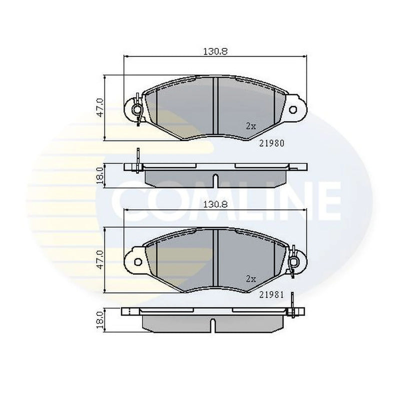 Comline 4 x Front Brake Pad Set CBP0485