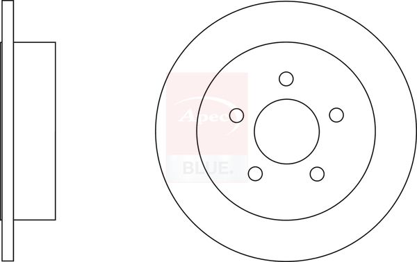 Apec 2 x Brake Disc Set Solid