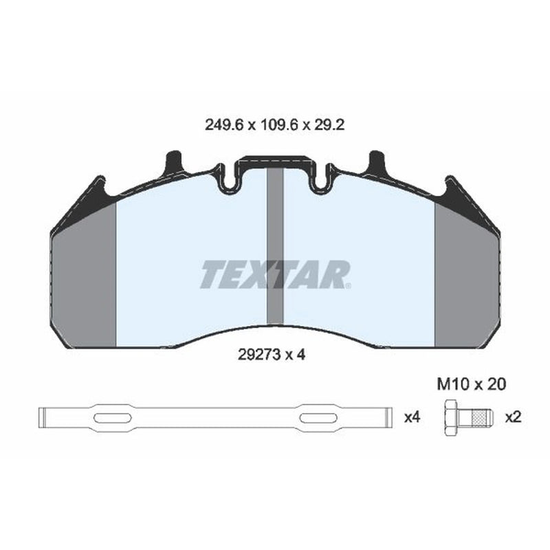 Textar Front Brake Pad Set 2927301