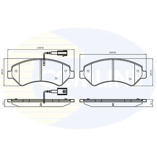 Comline 4 x Front Brake Pad Set CBP13307