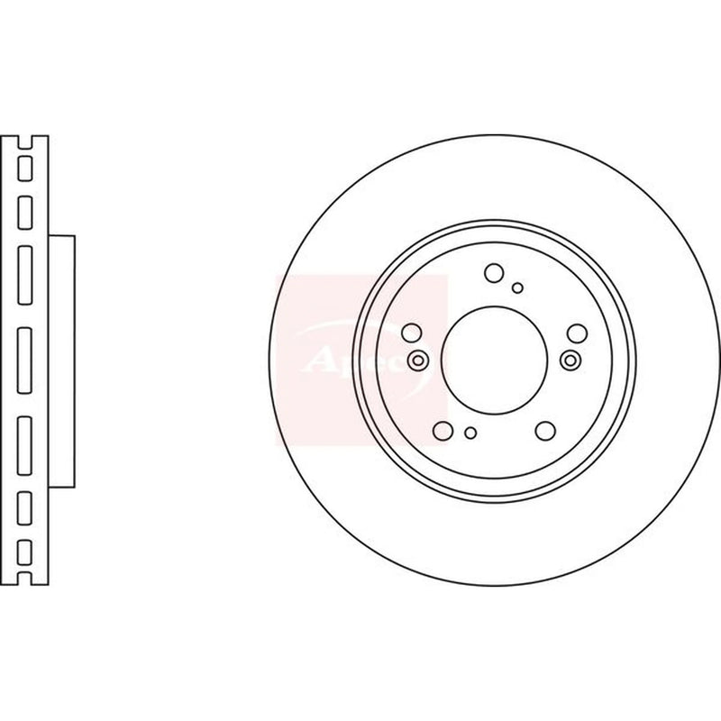 Apec 2 x Vented Front Brake Discs DSK2889
