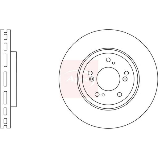 Apec 2 x Vented Front Brake Discs DSK2889