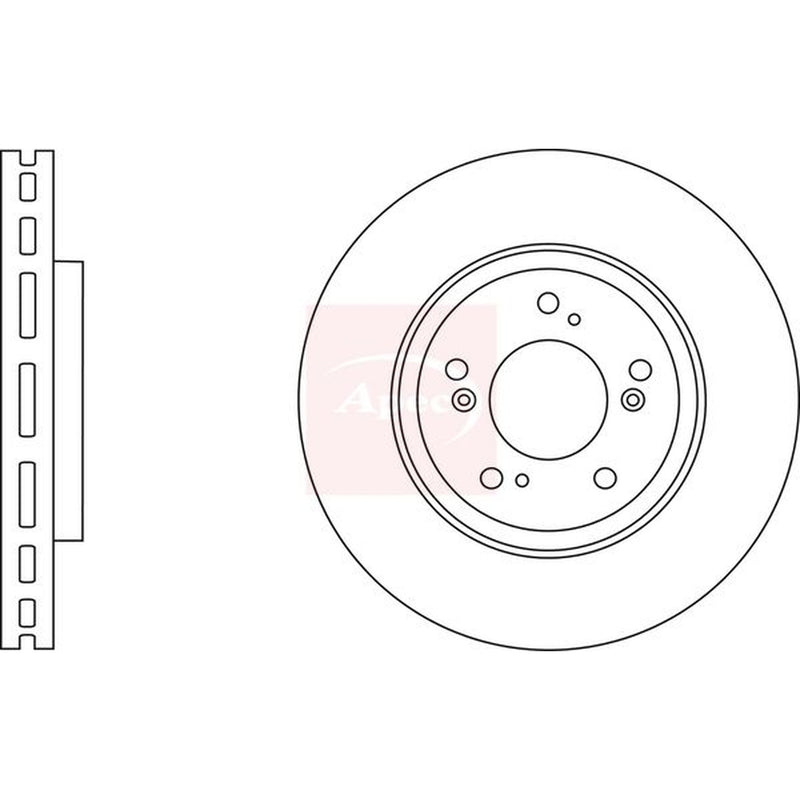 Apec 2 x Vented Front Brake Discs DSK2889