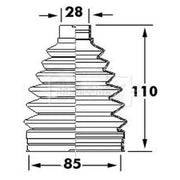 Borg & Beck Drive Shaft Bellow Kit Rear Left Thermoplast BCB6119