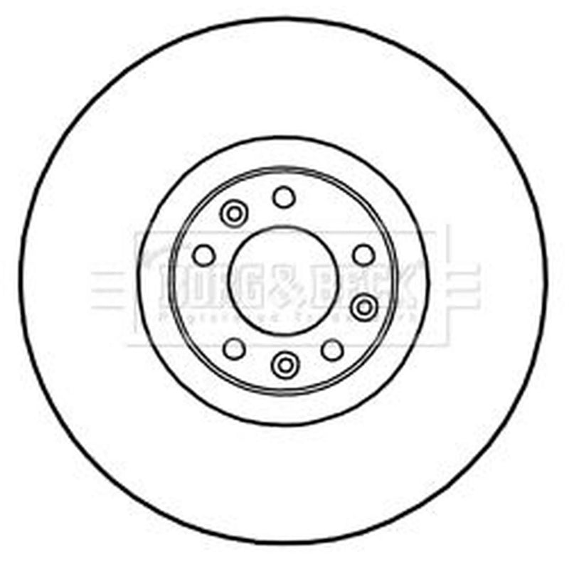 Borg & Beck 2 x Vented Front Brake Discs BBD6043S