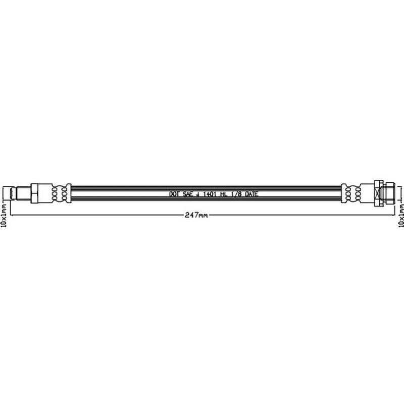 Abtex Brake Hydraulic Hose Line Rear ABH1163