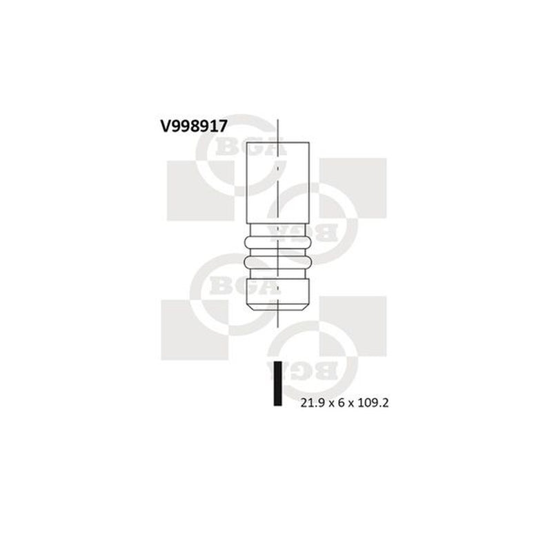 BGA Engine Exhaust Valve 21mm Head V998917