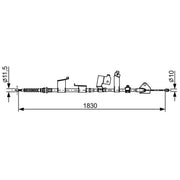 Bosch Handbrake Cable Rear 1 987 482 652
