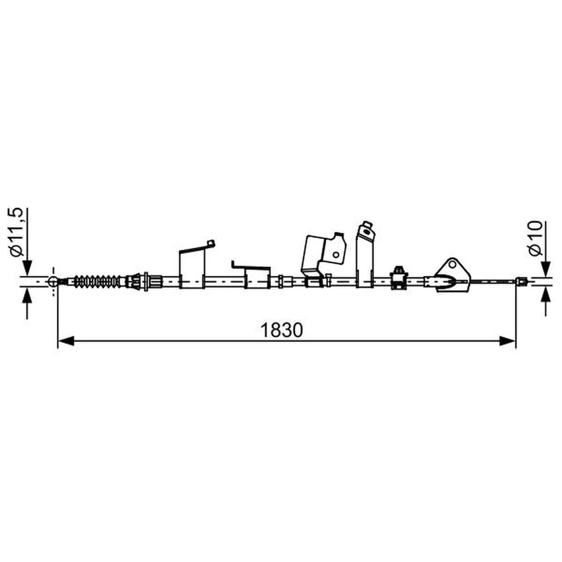 Bosch Handbrake Cable Rear 1 987 482 652