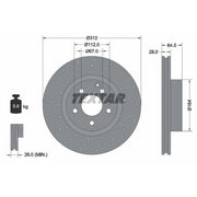 Textar 2 x Perforated Front Brake Discs 92120107